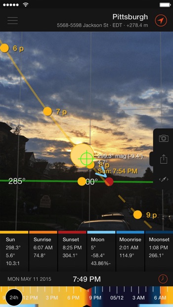 Sun Surveyor app for drone pilots