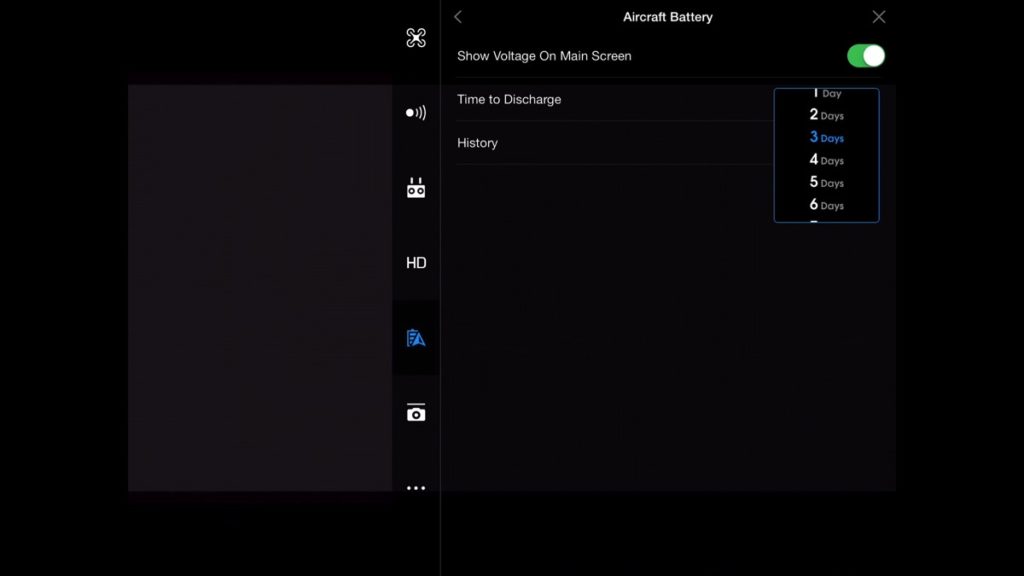 Aircraft Battery Time to Discharge-DJI Go App Drone