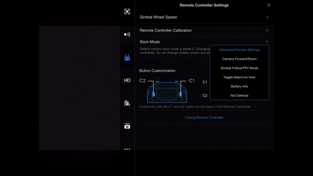 Button Customization-DJI Go App Drone