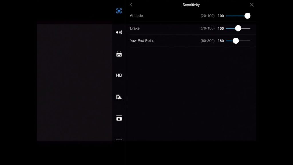 Gain & Expo Settings - Sensitivity-DJI Go App Drone