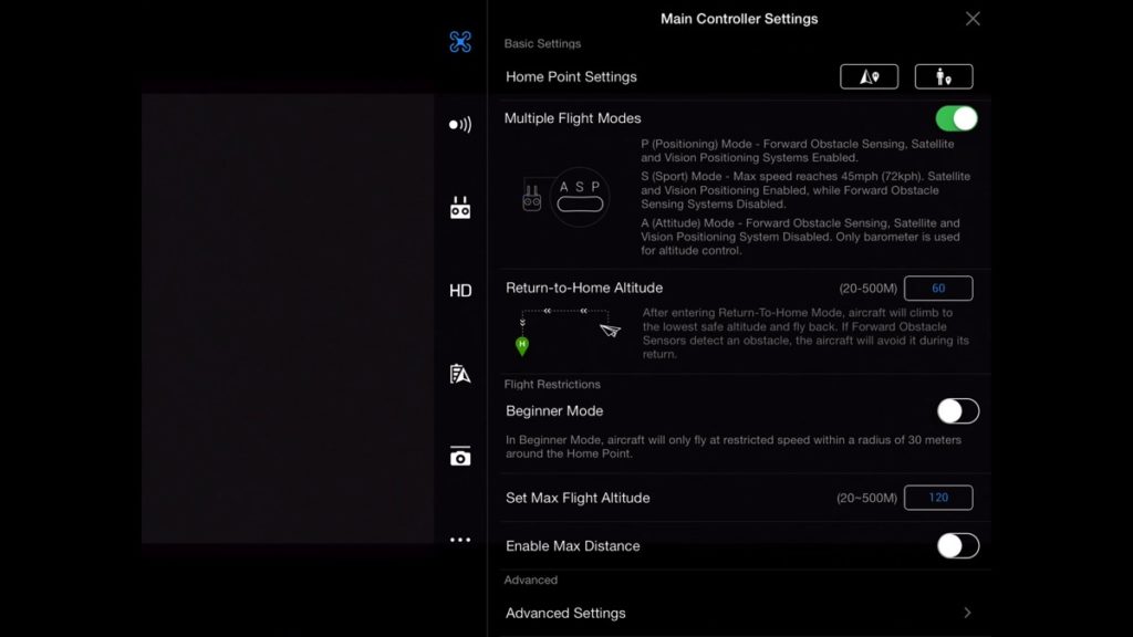 dji controller modes