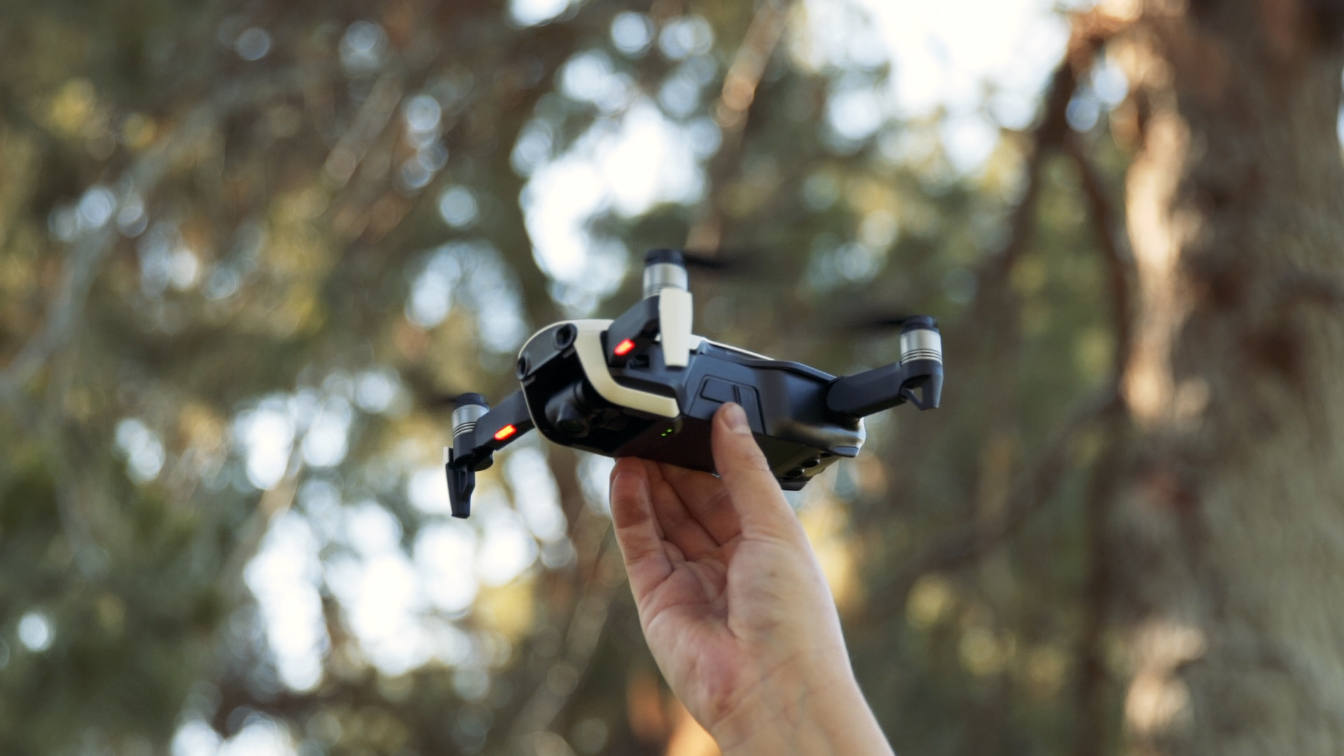 Hand catching & launching drone -