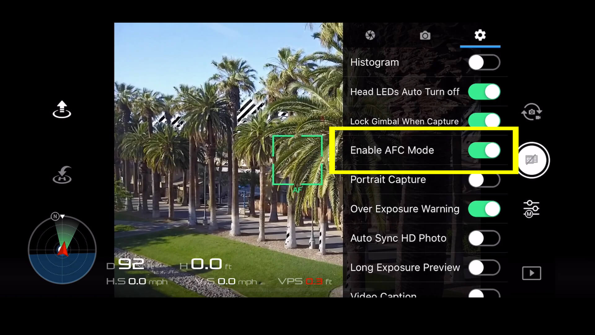 11 basic camera settings for dji drone photos - AFC
