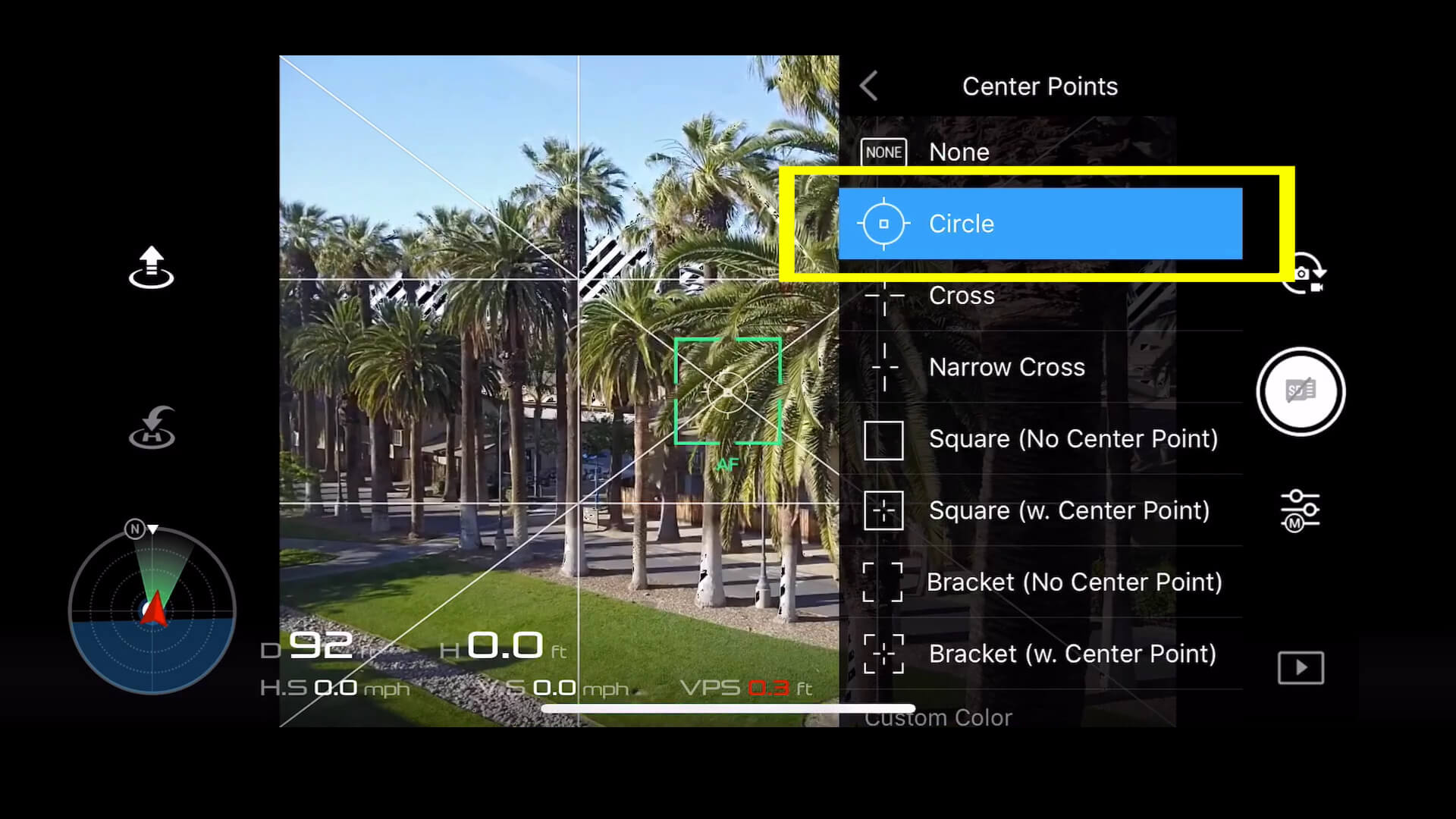 15 basic camera settings for dji drone photos - center point