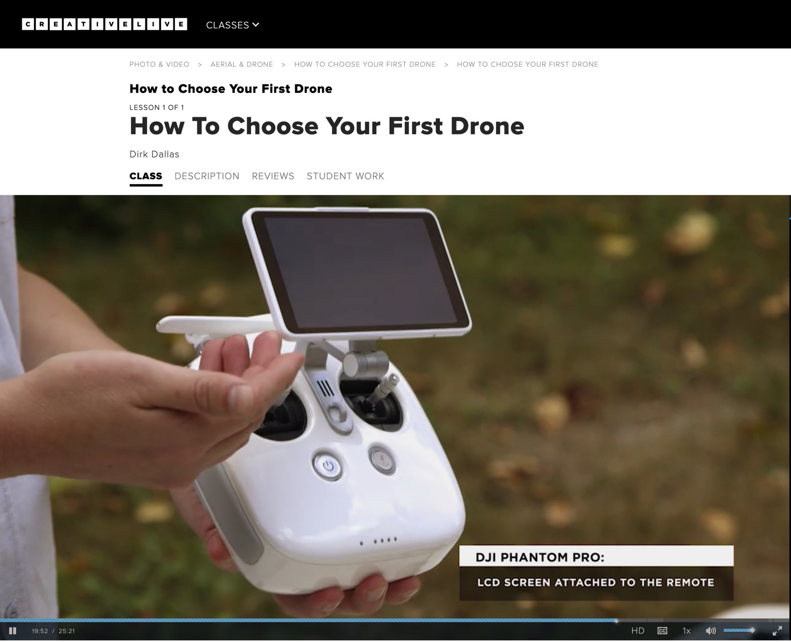 Dirk Dallas CreativeLive Course How to Chose a Drone