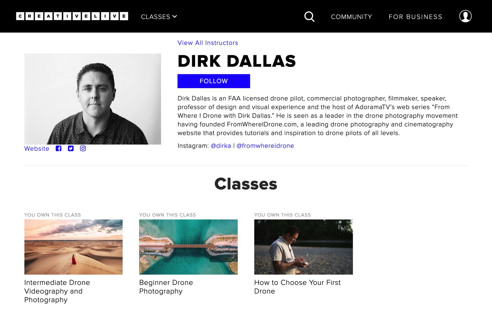 Dirk Dallas CreativeLive Drone Courses