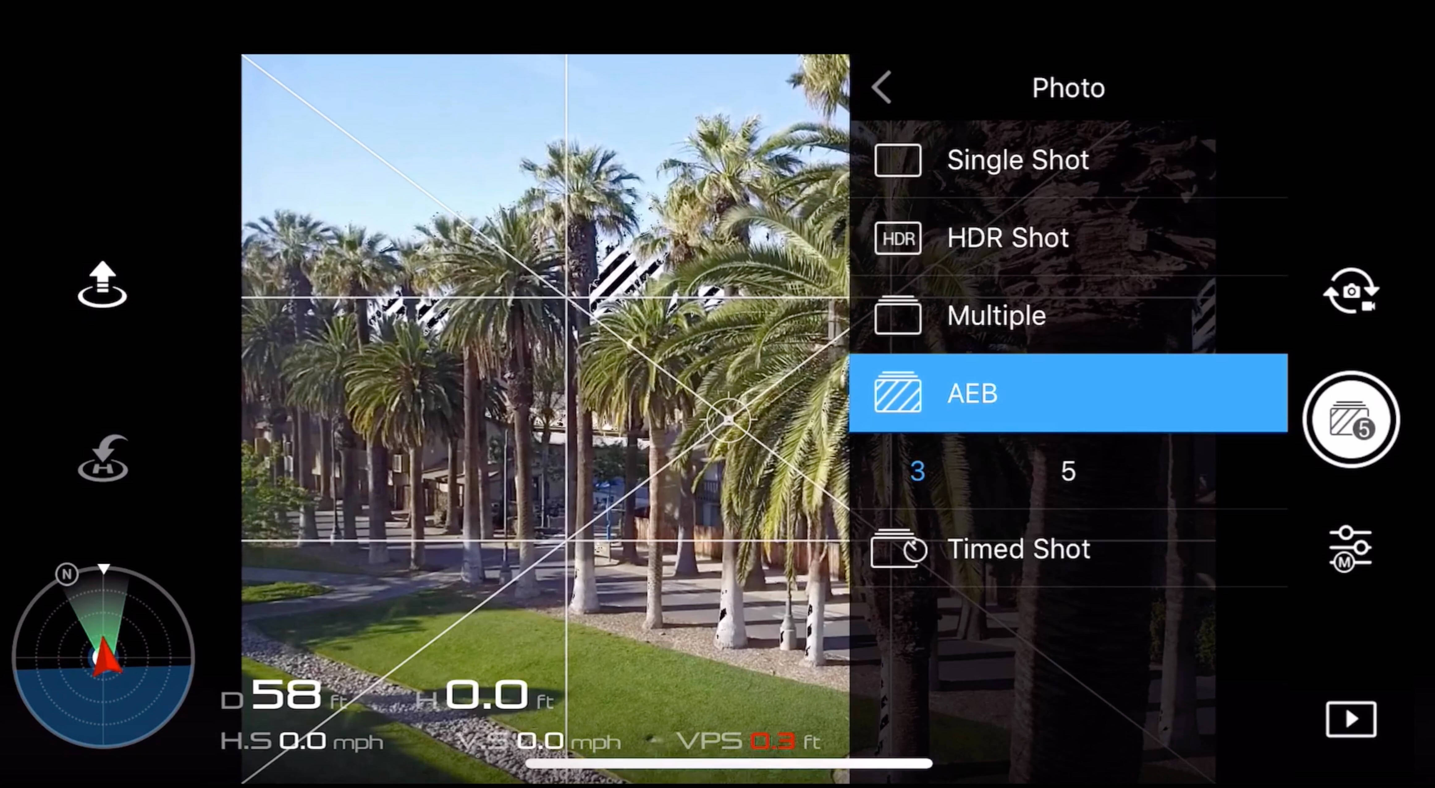 basic camera settings for dji drone photos - AEB 1