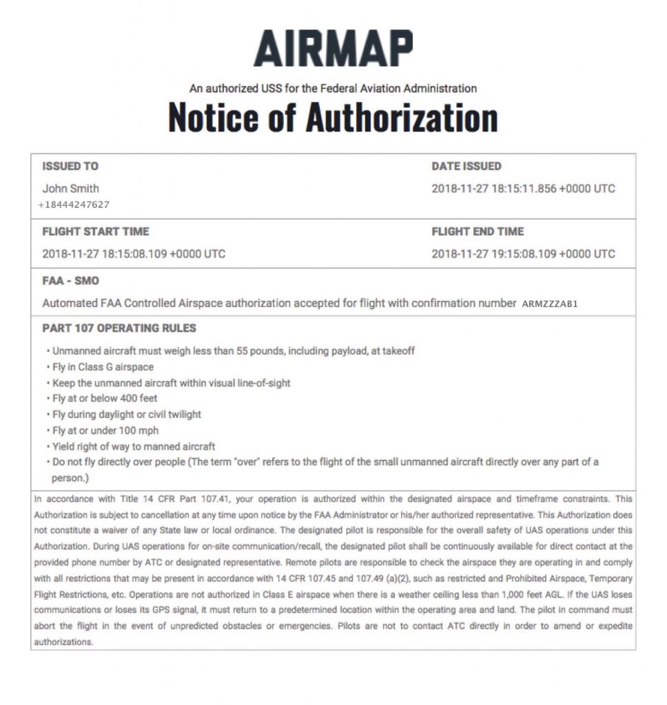 6_LAANC drone Notice of Authorization as a PDF